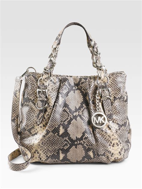 micheal kors totes|michael kors embossed tote.